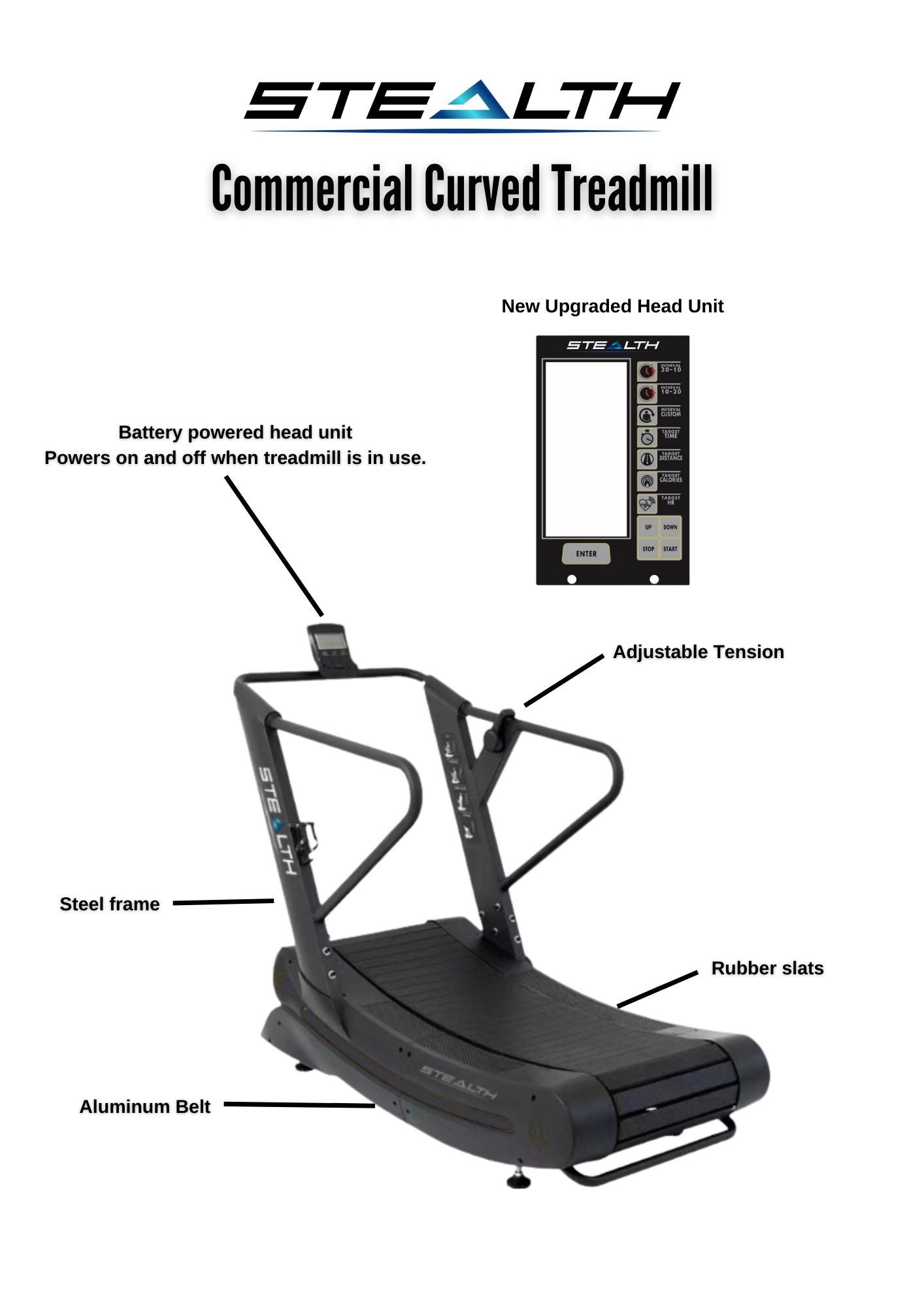 NEW MODEL! Curved Performance Treadmill
