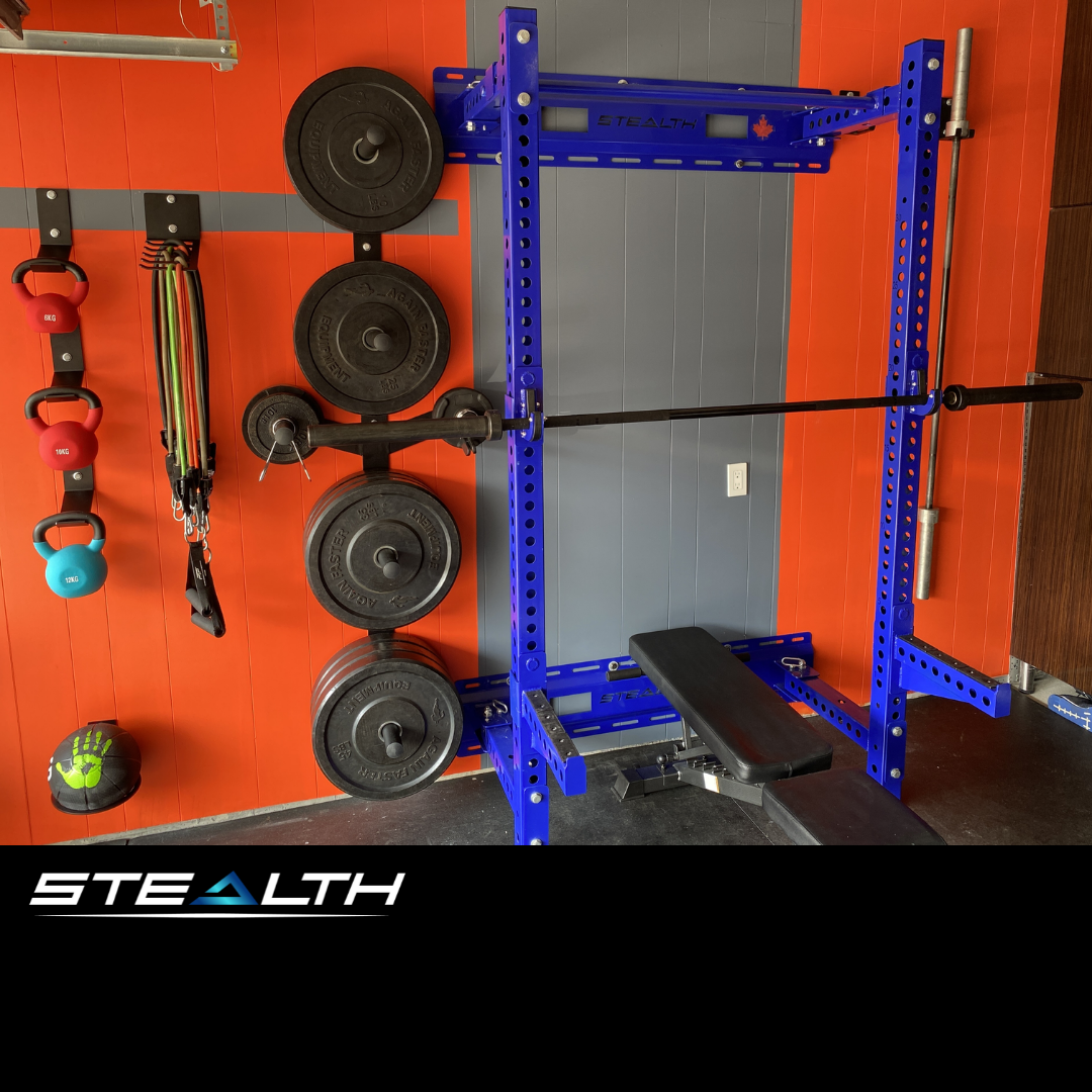 Pack Includes: Foldable Rack,  45lbs Olympic Bar,  Wall Mounted Plate Tree,  Wall Mounted Olympic Bar Clip, Kettlebell Wall Mounts, Resistance Band Wall Mount, Medicine Ball Wall Mounts
